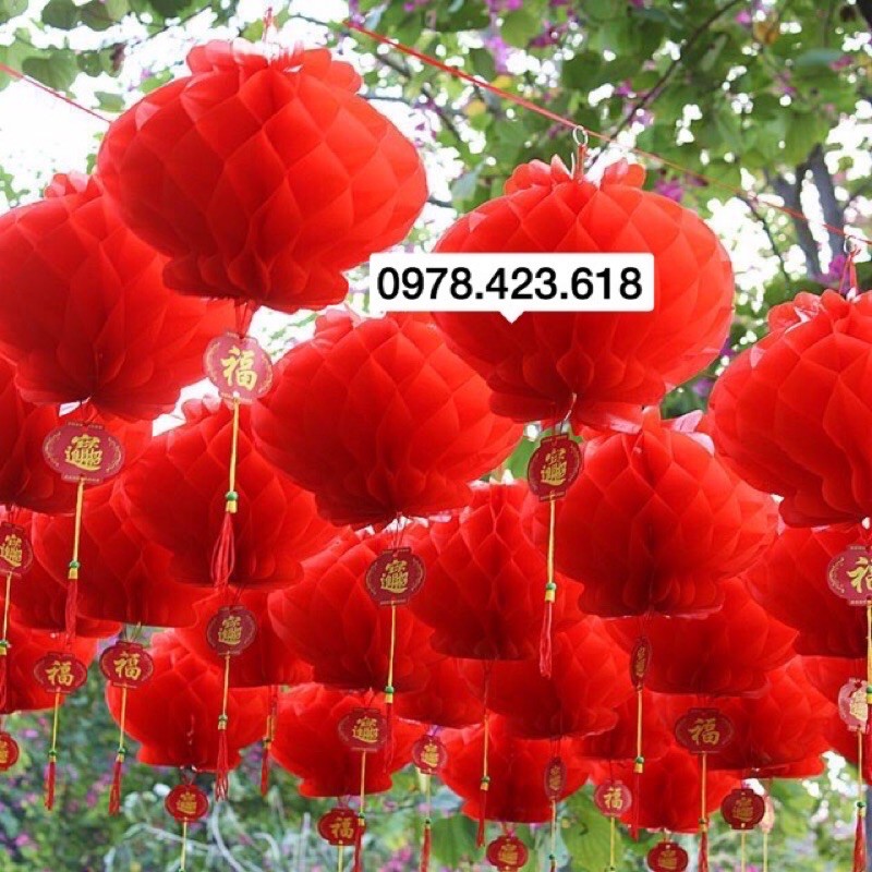 Đèn Lồng Đỏ Cực dày - đèn lồng TẾT Chữ Phúc 35cm/ 30cm/ 25cm/ 20cm Chúc mừng năm mới