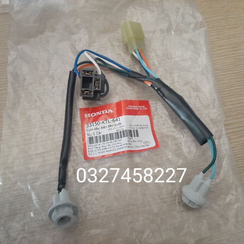 Dây điện đuôi đèn pha xe Wave A, RS, S100 zin honda