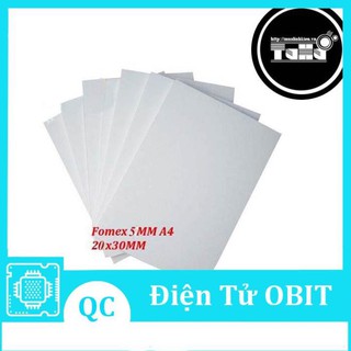Tấm Fomex A4 5mm 20x30cm màu trắng đẹp