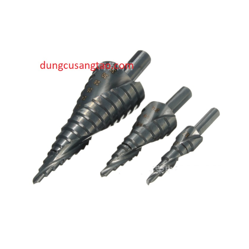 Mũi khoét multi loại xoắn trục tròn-mạ đen / mũi khoét đa năng