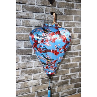 Đèn lồng Hội An 45cm vải phi 3d hoa văn đẹp mắt.