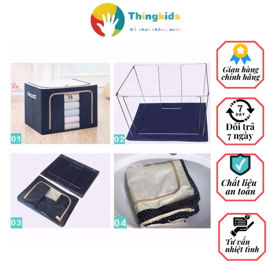 Túi Đựng Chăn Màn Quần Áo Khung Sắt họa tiết ngẫu nhiên / trong suốt - Thingkids
