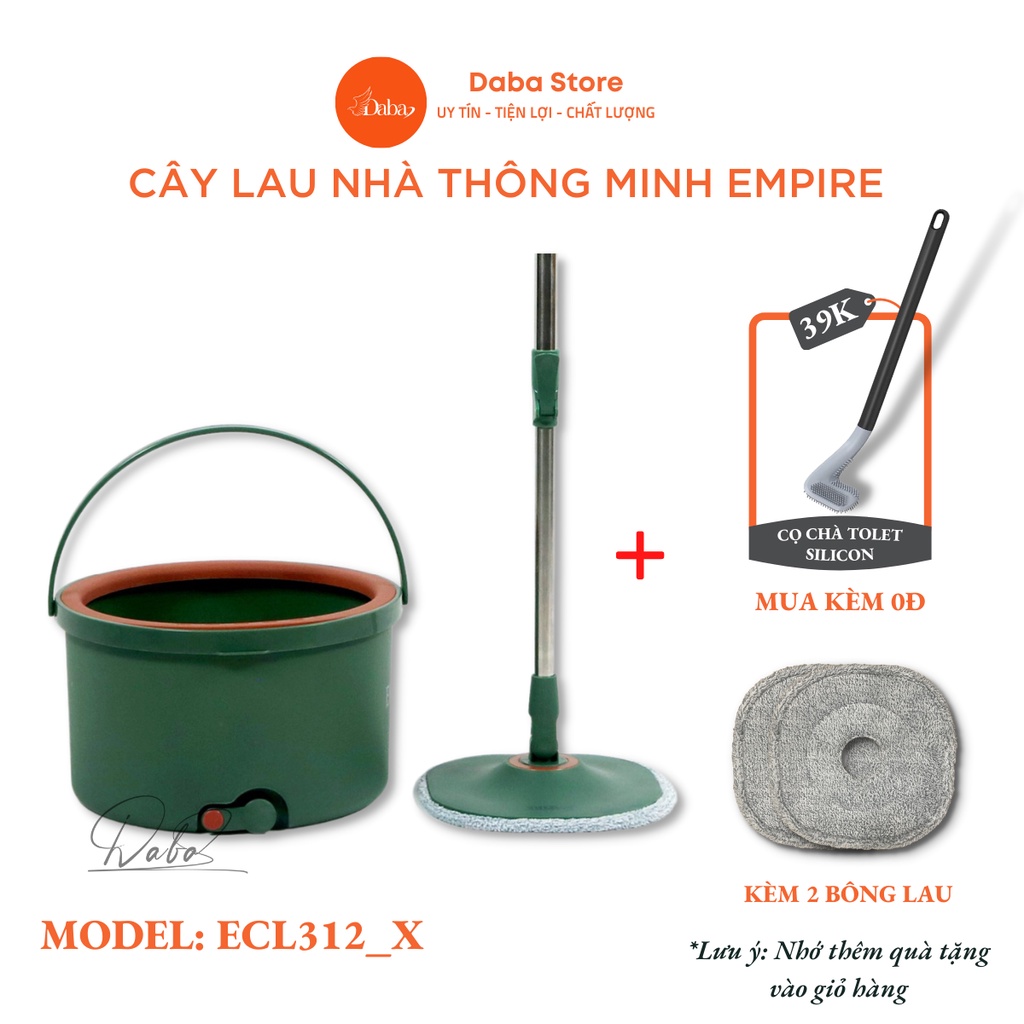 Bộ cây lau nhà tách nước bẩn EMPIRE - (E312) cây lau nhà tách nước bẩn thông minh tự vắt 360 độ, chổi lau nhà