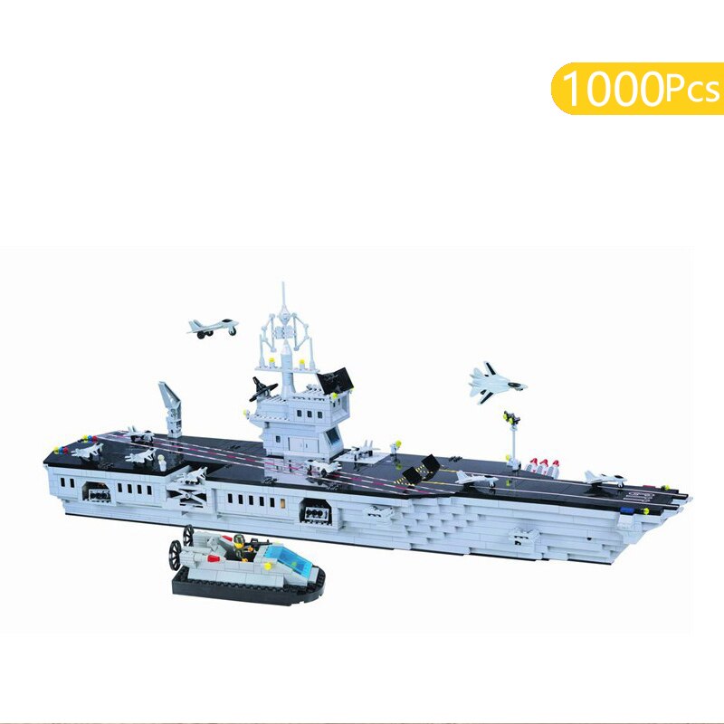 1000PCS En Soi 113 Dòng Quân Sự Hải Quân Lớn Máy Bay-Tàu Sân Bay Khối Xây Dựng Lego Mô Hình Lắp Ráp Tương Thích Cậu Bé Xếp Hình Đồ Chơi Cho Trẻ Em