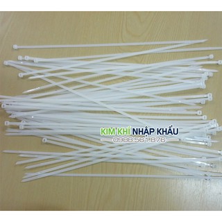 Dây thít nhựa màu trắng dài 15 cm gói 500 dây - D77