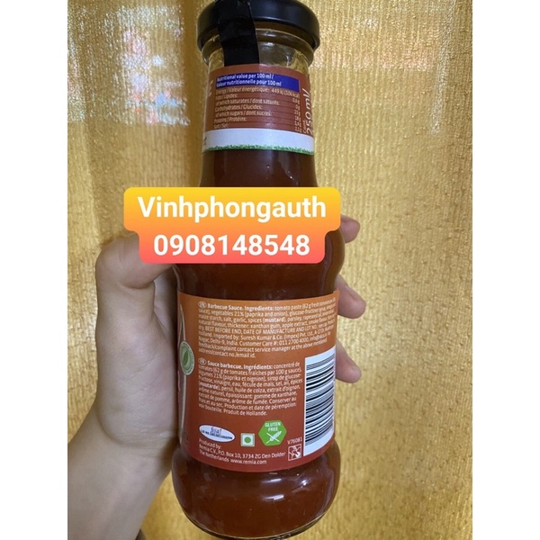 Nước sốt ướp thịt nướng BBQ Remia 250ml