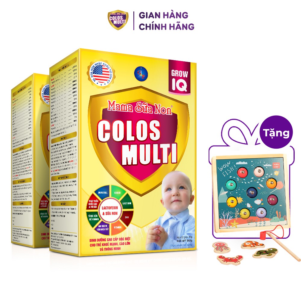 Combo 2 hộp Sữa bột cho bé Colosmulti [Quà tặng bộ đồ chơi câu cá]