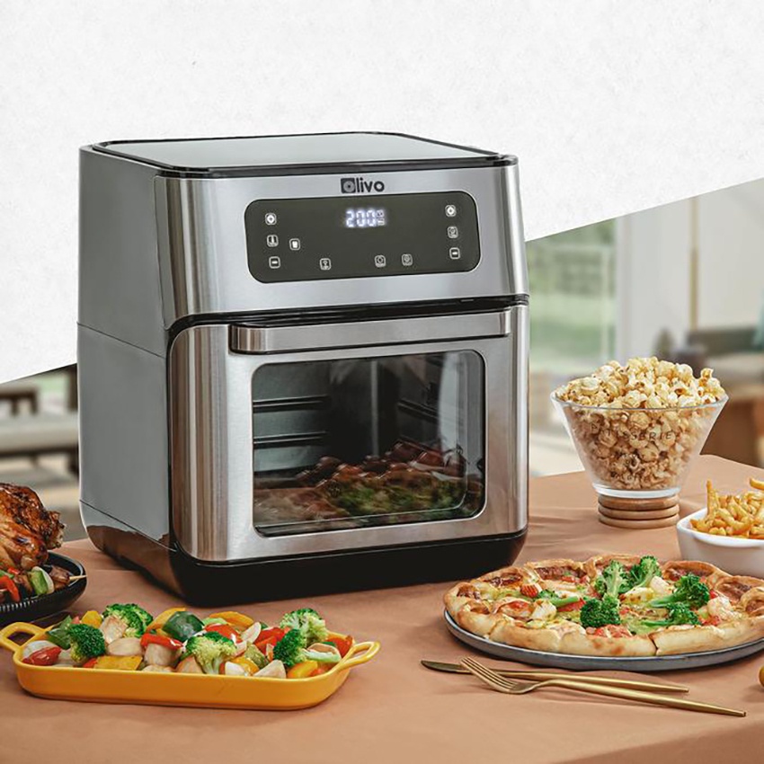 Nồi chiên không dầu OLIVO, Lò chiên không dầu 12 lít công suất 1800W bảo hành 24 tháng lỗi đổi mới 15 ngày, mã  AF12