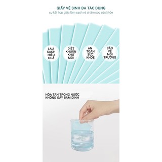 GIẤY LAU SÀN TAN TRONG NƯỚC (GÓI 32 MIẾNG)