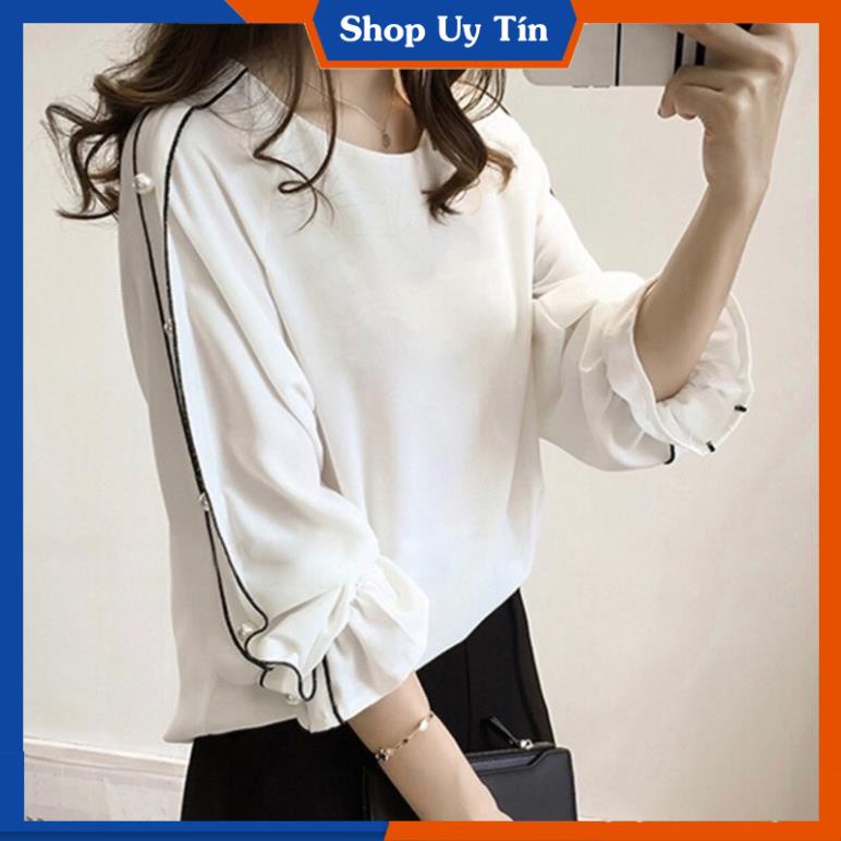 [Hàng Cao Cấp] -  ÁO KIỂU TAY VIỀN XINH ĐẸP | BigBuy360 - bigbuy360.vn