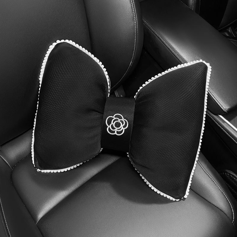 Bộ Gối Tựa Đầu Và Lưng Vải Lanh Lụa Mát Chuyên Dùng Cho Xe Hơi