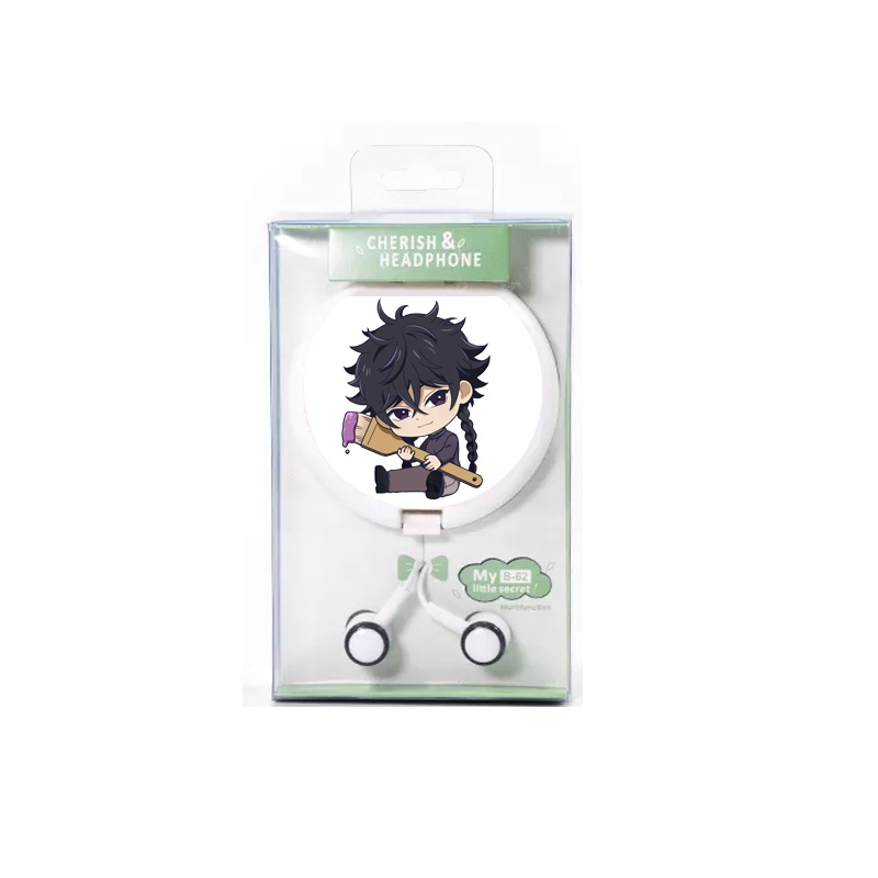 Tai nghe hộp tròn in hình BLUE PERIOD chibi anime xinh xắn tiện lợi
