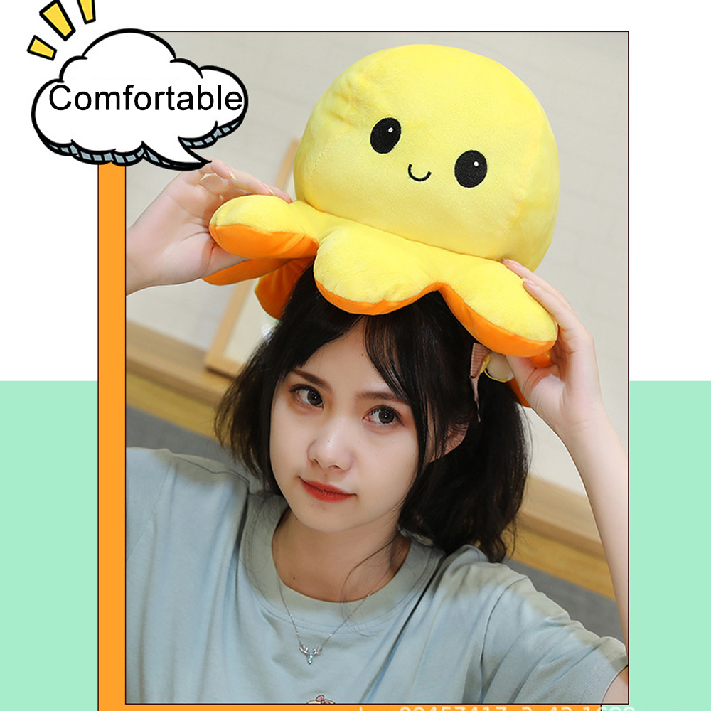 Bạch Tuộc Nhồi Bông Hai Mặt Nhiều Màu Sắc Lật Đật Được