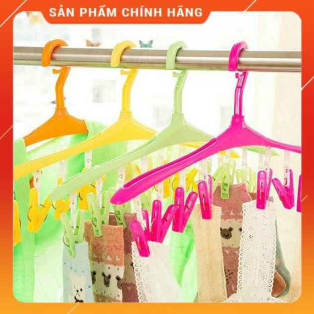 Móc Phơi Quần Áo ,Tất Có 8 Kẹp Tiện Dụng