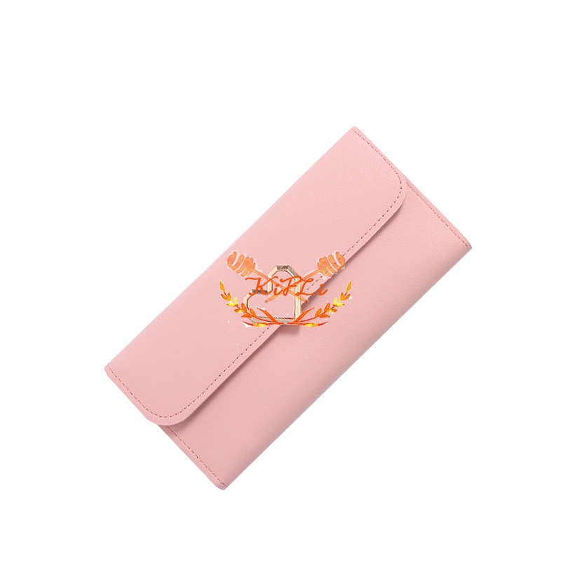 Ví Da Dài Thời Trang Thiết Kế Khoá Hình Trái Tim Cho Nữ