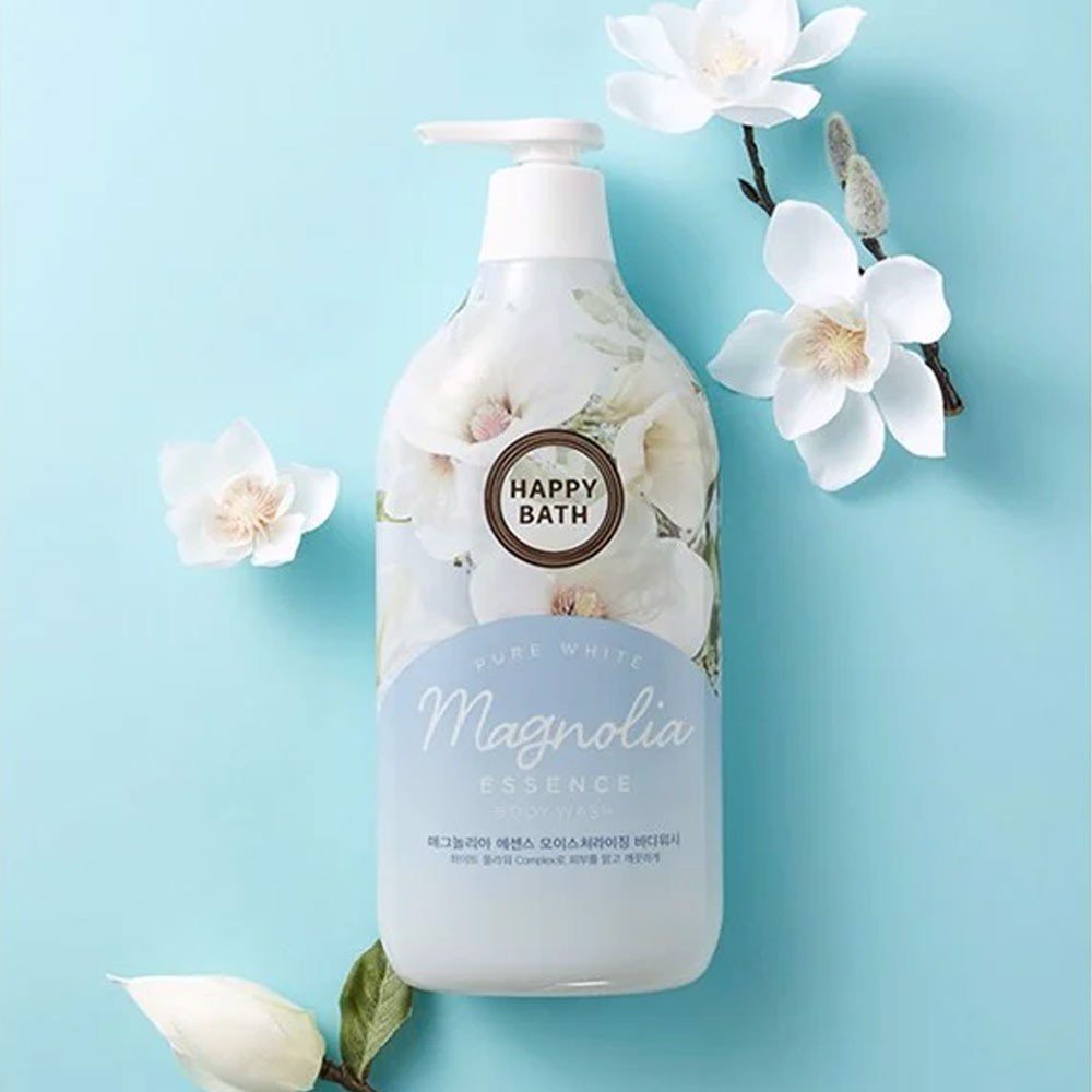 Sữa Tắm Nước Hoa Happy Bath Hoa Mộc Lan Sáng Mịn Da Magnolia Natural Body Wash 900gr