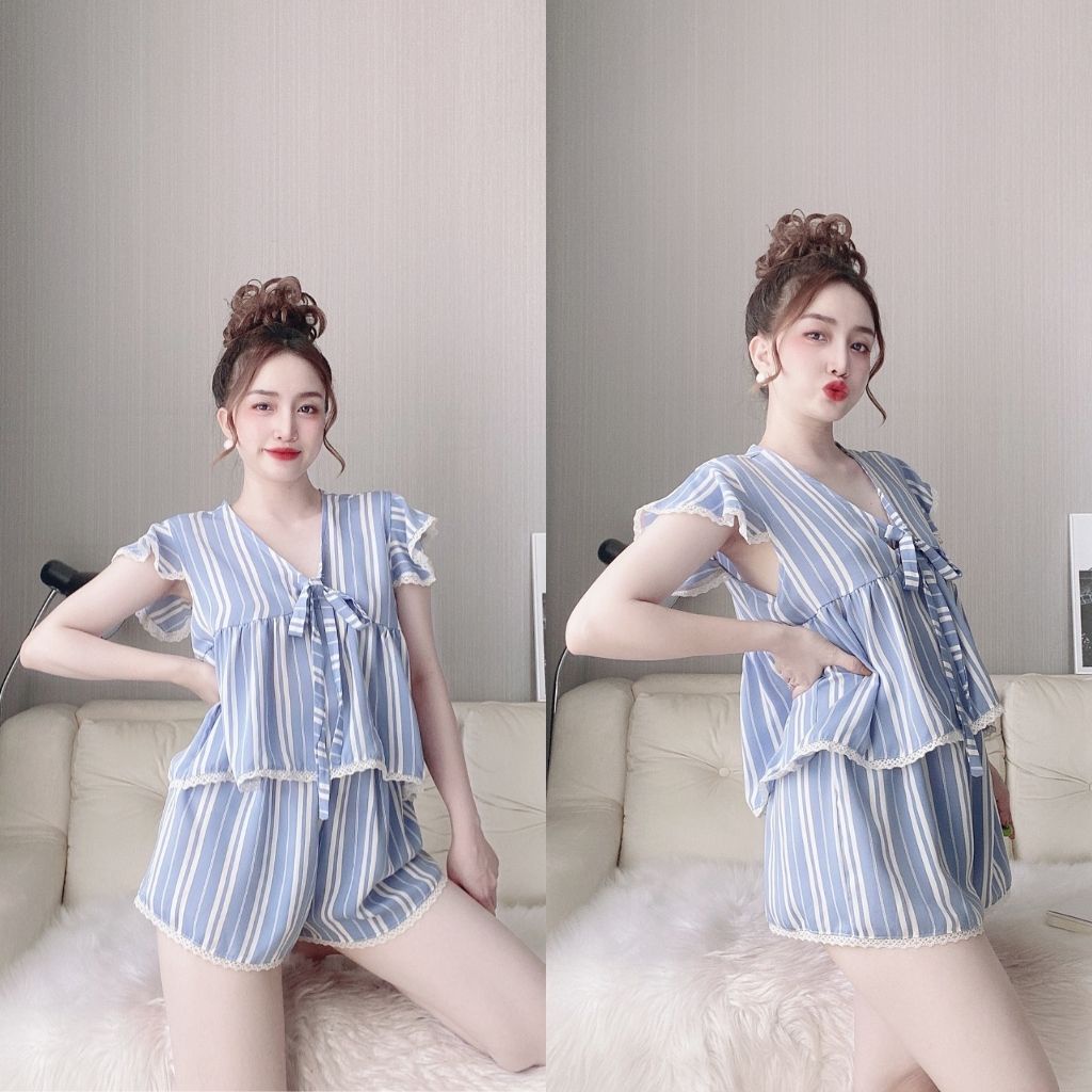 Đồ Ngủ Nữ BIGSIZE , Đồ Ngủ Sexy lụa Satin cao cấp mềm mại xinh xắn < 65KG | BigBuy360 - bigbuy360.vn