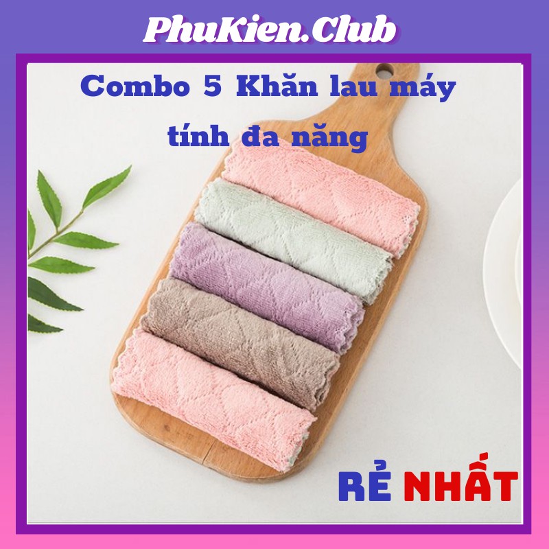 1k - RẺ VÔ ĐỊCH- Combo 5 Khăn lau máy tính đa năng