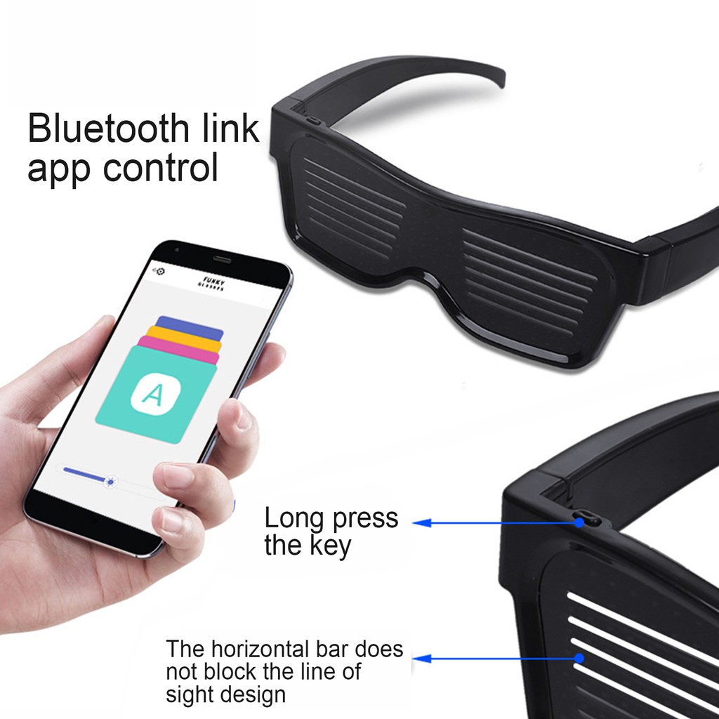 Kính mát có đèn LED phát sáng kết nối bluetooth cao cấp