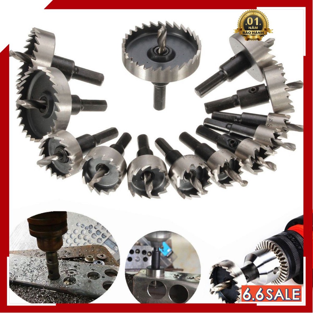 Bộ 13 mũi khoan khoét lỗ hợp kim HSS cao cấp Canino (lỗi 1 đổi 1 trong 7 ngày)