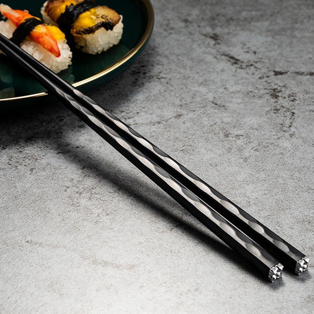 Set 5 Đôi Đũa Màu Đen / Xanh Lá Kiểu Nhật Bản Chịu Nhiệt Độ Cao