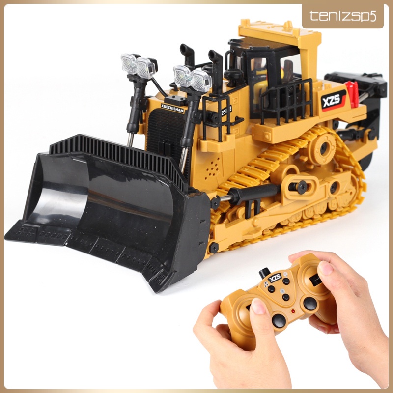 Đồ chơi xe ủi điều khiển từ xa 1:24 Sở thích Rc Máy xúc xúc lật phía trước Máy kéo đổ đầy đủ chức năng Xe tải xây dựng c