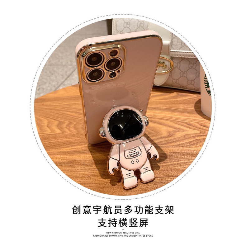 Giá đỡ ring điện thoại phi hành gia mạ vàng