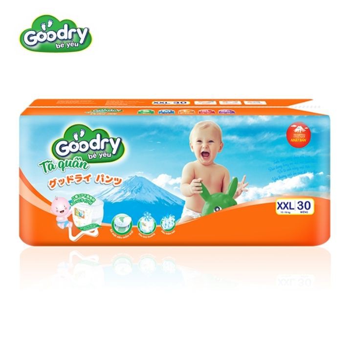 [Mã BMBAU50 giảm 7% đơn 99K] Tã quần Goodry lớn XXL30 công nghệ Nhật Bản thấm hút thật nhanh