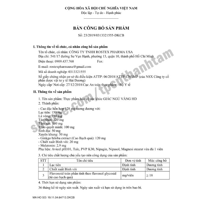 [Mã 66FMCGSALE hoàn 8% xu đơn 500K] Viên uống GIẤC NGỦ VÀNG HD hỗ trợ thần kinh, giúp ngủ ngon – Hộp 30 viên | BigBuy360 - bigbuy360.vn