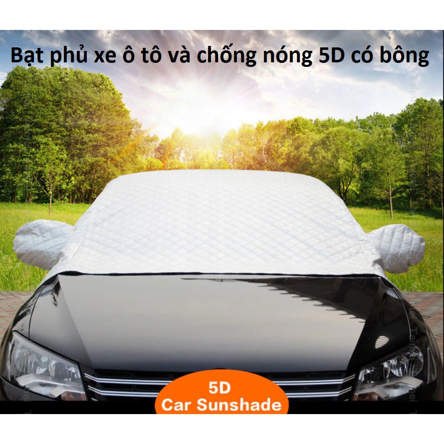 [ Home Decor ] Bạt phủ xe ô tô và chống nóng 5D có bông (YXL 7 chỗ, 3XL 4 Chỗ)