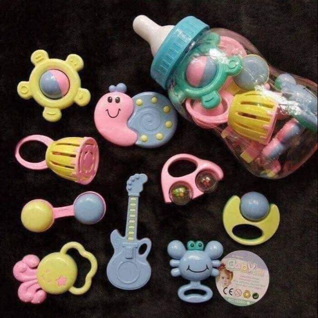 XÚC XẮC BÌNH TI BABY TOYS 9 MÓN