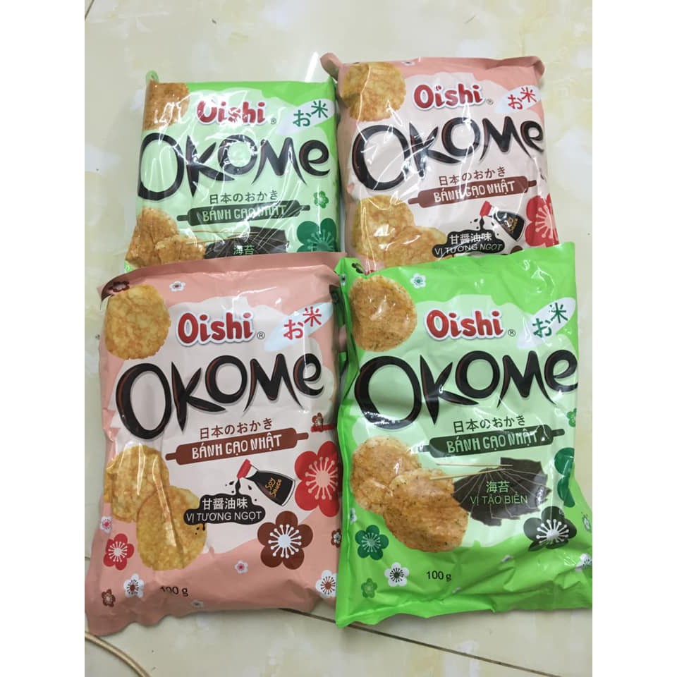 Bánh Gạo Nhật Vị Tảo Biển/tương đen OKOME gói 100g