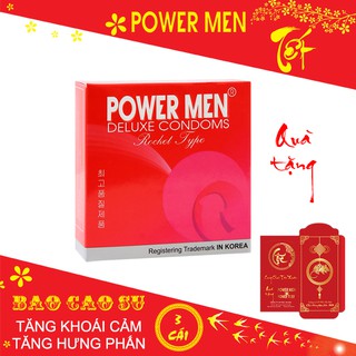 Bao cao su Powermen Rocket hộp 3 bcsro3