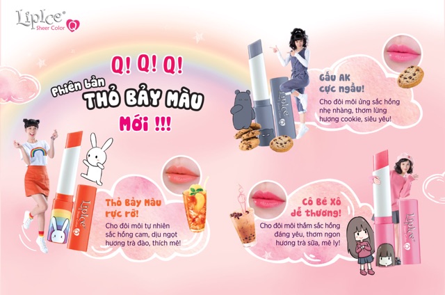 1 Son LipIce Sheer Color Q Phiên Bản Thỏ Bảy Màu | BigBuy360 - bigbuy360.vn