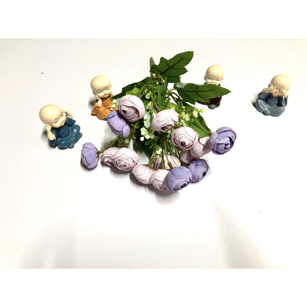 Hoa giả- hoa trà lụa gấm tráng trí, decor chup ảnh hàng mẫu