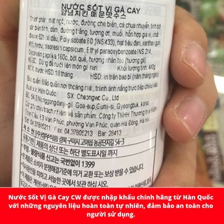 Nước sốt vị gà cay cheongwo chai 440gr