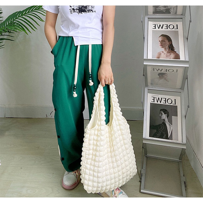 Túi Tote xốp ô vuông Ulzzang Bigsize 3 màu ,Túi đeo vai có lớp lót hàng cao cấp