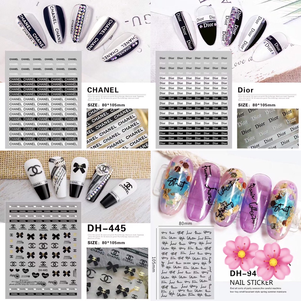 Miếng stick chữ dán móng siêu cute dành cho Nail 10k/1 tấm