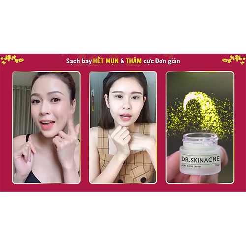 DR.SKINACNE cao cấp dưỡng trắng da, giảm mụn, xóa thâm cho mọi loại da