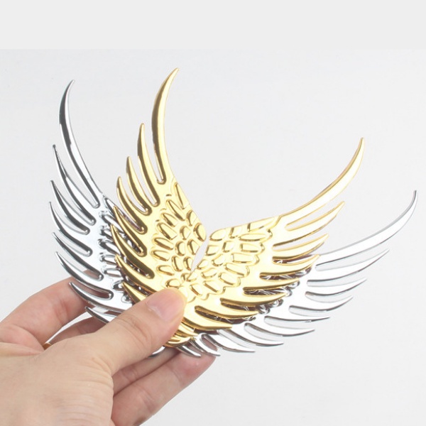 Đôi Cánh Thiên Thần 3D Dán Trang Trí Logo Các Hãng Xe Ô Tô, Chất Liệu Hợp Kim Không Gỉ