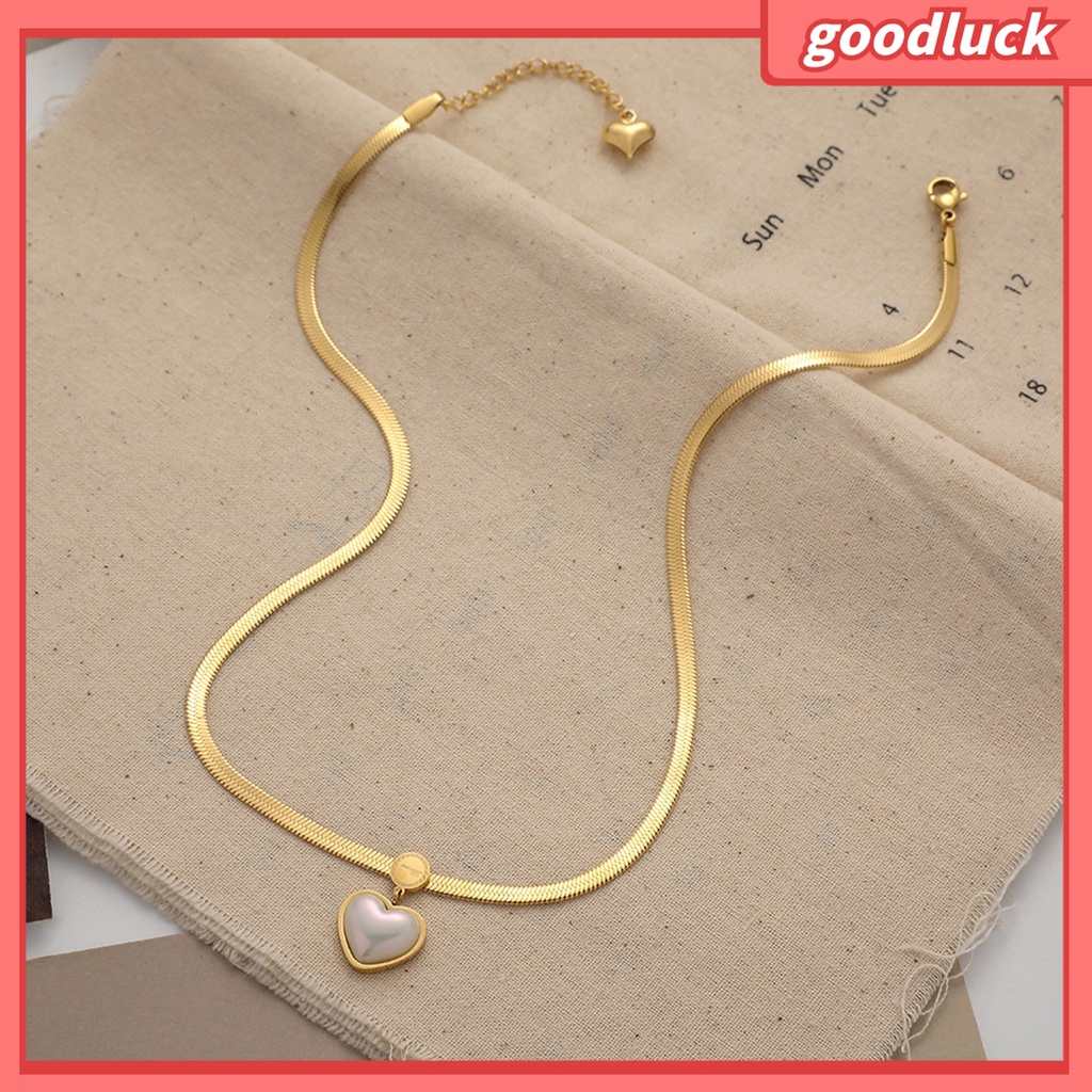 Fairystore| Vòng cổ Mặt Hình Vỏ Sò Bằng Thép Không Gỉ Mạ Điện Thời Trang Dành Cho Bạn Nữ Mặc Hàng Ngày