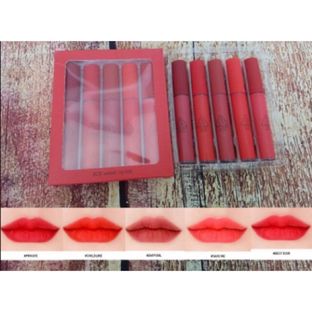 Set 5 cây son kem lì