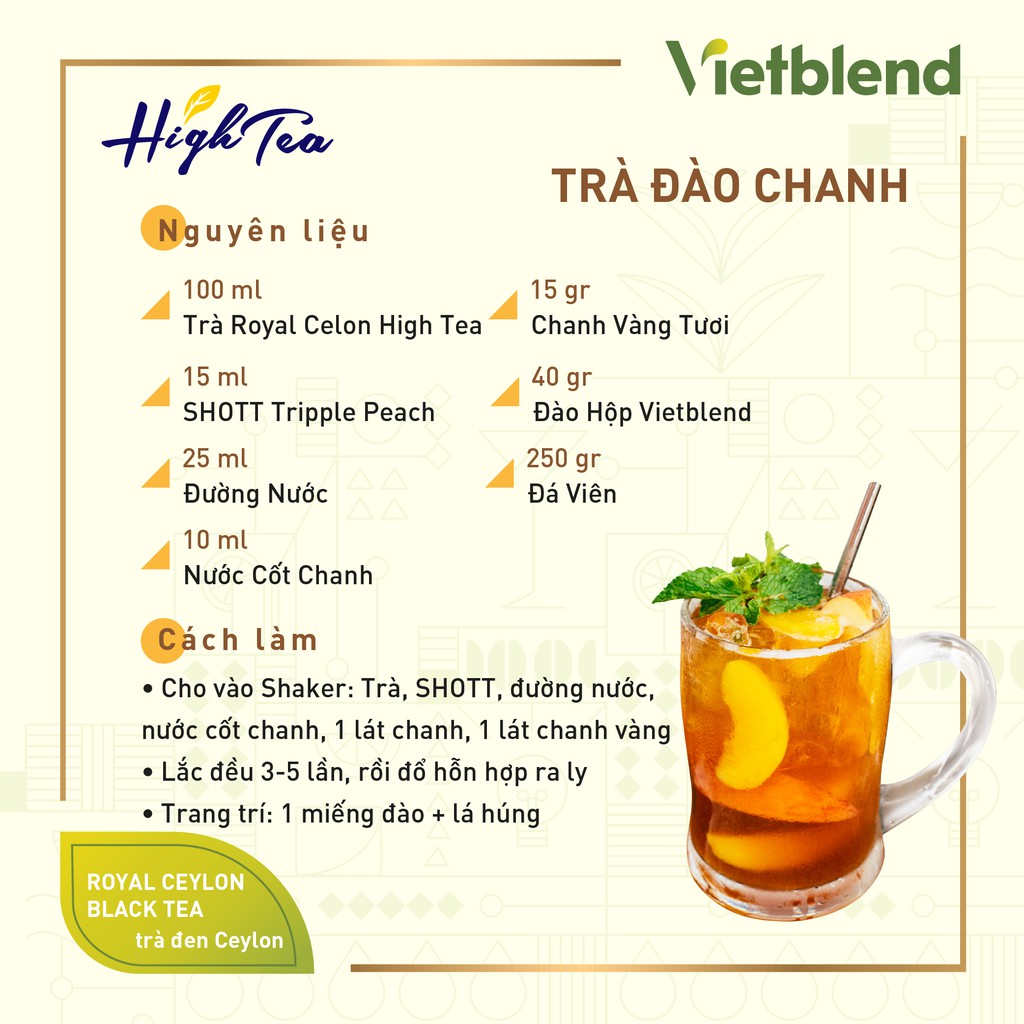 Trà đen (Black Tea) Ceylon HIGH TEA | Thượng hạng Đài Loan | Túi 600G