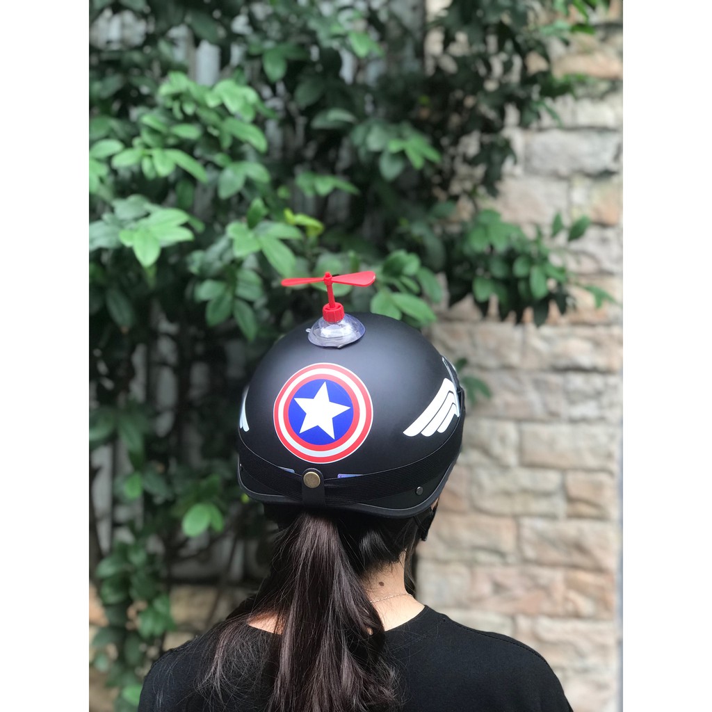 Mũ Bảo Hiểm Vịt Vàng Cute Gắn Chong Chóng kèm Kính Phi Công Havana Outdoor |Nhựa ABS Độ Bền Cao - BH 6 Tháng