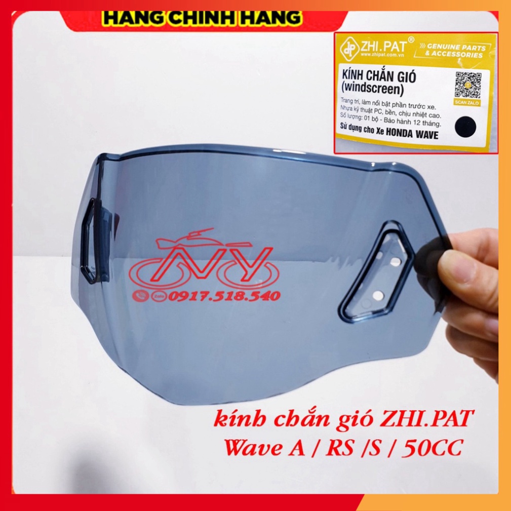 Kính chắn gió (Mão Đầu Đèn) Zhipat cho Exciter 150/135, Wave A 110/100, Wave RSX, Winner, Winner X, Sirius . (ảnh thật)