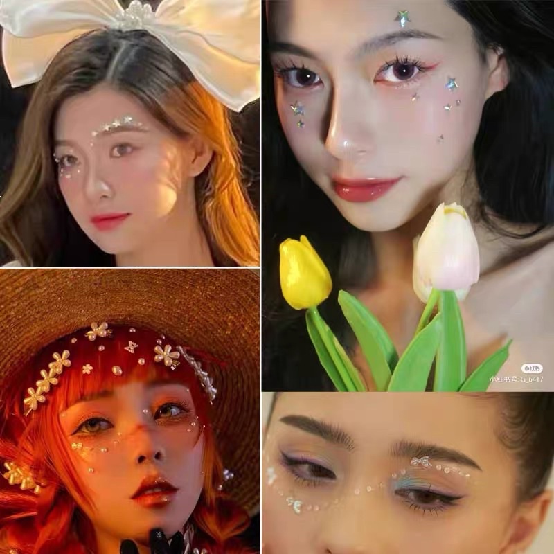 Đá đính mắt makeup - Đá dính mặt trang điểm có thể kết hợp làm phụ kiện trang điểm,trang sức