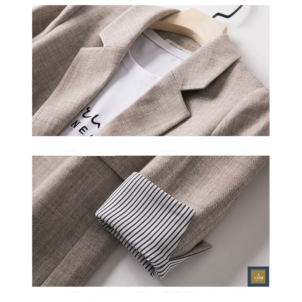 Áo blazer trơn nữ đẹp phối tay phong cách Hàn Quốc | BigBuy360 - bigbuy360.vn