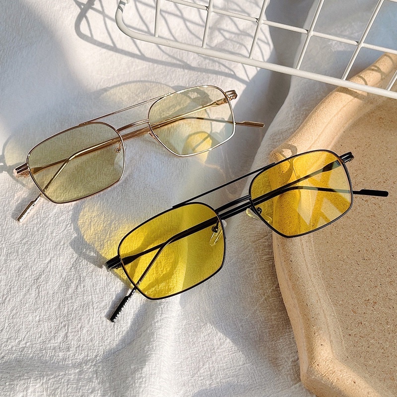 Kính Thời Trang Nam Nữ Khung Kim Loại Mảnh Sành Điệu