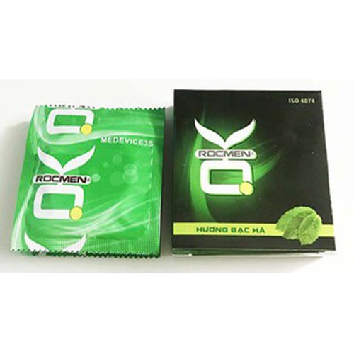Bao cao su giá rẻ 3 chiếc Rocmen bạc hà, siêu rẻ siêu an toàn