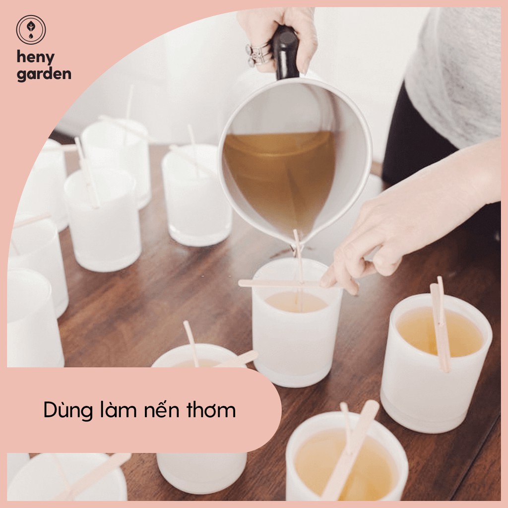 Sáp Paraffin Làm Nến Tinh Luyện 5KG PA-62 – Nguyên Liệu Làm Nến Thơm Cao Cấp - Tặng Tinh Dầu Mẫu Thử Heny Garden